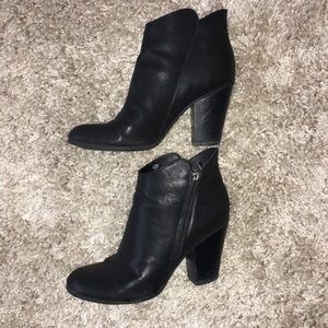 Black zipper booties